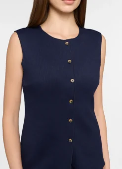 Gilet crinkle in maglia stretch donna