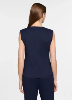 Gilet crinkle in maglia stretch donna
