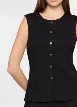 Gilet crinkle in maglia stretch donna