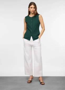 Gilet crinkle stretch donna