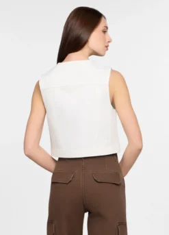 Gilet fit Cropped in cotone donna