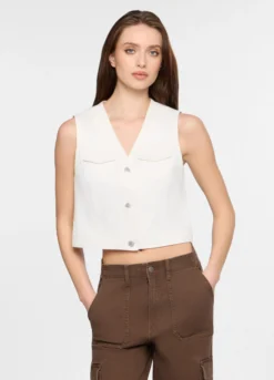 Gilet fit Cropped in cotone donna
