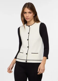 Gilet girocollo donna