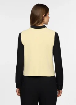 Gilet girocollo in costina donna