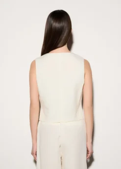 Gilet misto lino donna