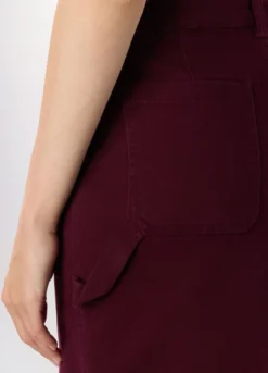 Gonna lunga in denim di cotone stretch donna