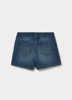 Gonna pantalone in denim di puro cotone ragazza