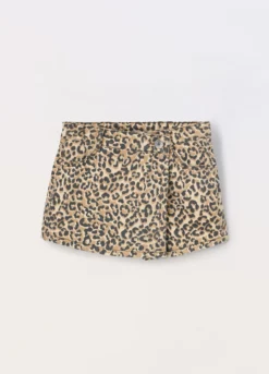 Gonna pantalone in twill di puro cotone ragazza