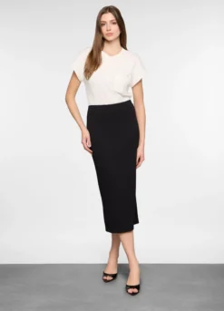 Gonna a tubino in jersey di viscosa stretch donna