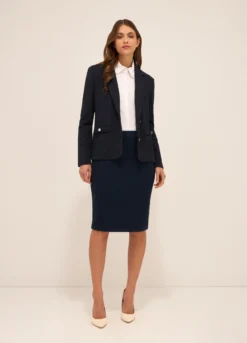 Gonna a tubino in misto cotone stretch donna