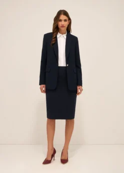 Gonna a tubino in misto viscosa stretch donna