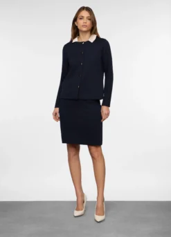 Gonna corta jacquard stretch donna