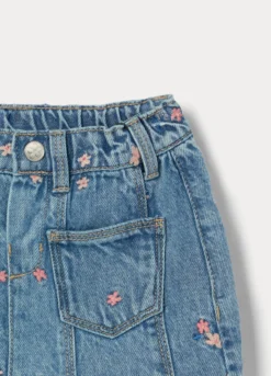 Gonna in denim di puro cotone bimba