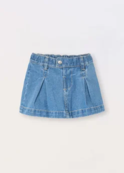 Gonna in denim di puro cotone neonata