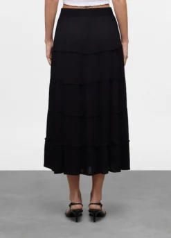 Gonna lunga a balze in pura viscosa donna