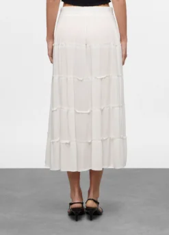 Gonna lunga a balze in pura viscosa donna