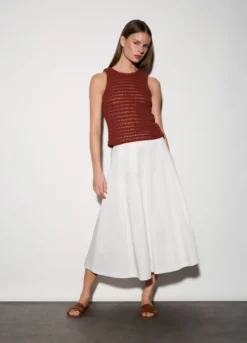 Gonna lunga in cotone stretch donna