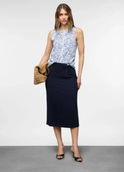 Gonna lunga in jersey di puro cotone donna