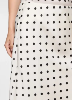 Gonna lunga in raso a pois donna