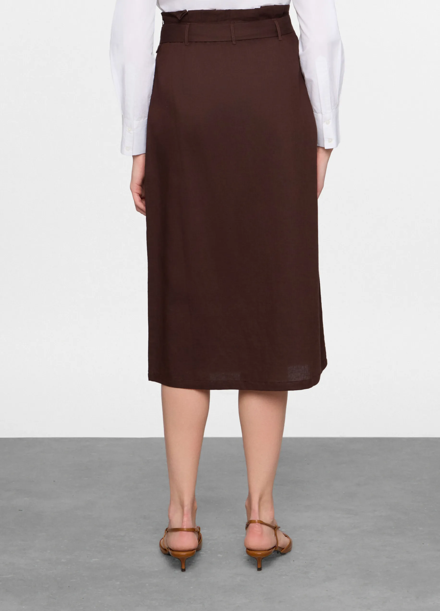 Gonna lunga misto lino donna