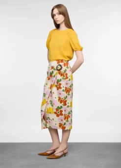Gonna lunga misto lino donna