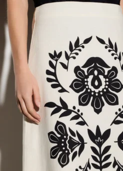 Gonna lunga misto lino donna