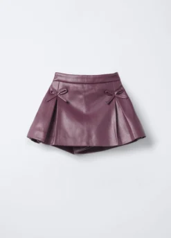 Gonna pantalone in eco pelle bimba