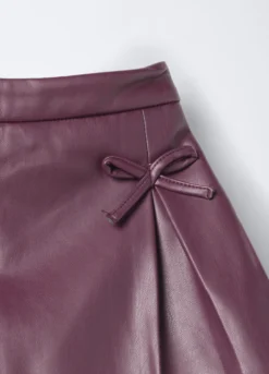 Gonna pantalone in eco pelle bimba