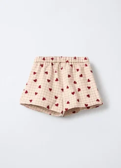 Gonna-pantalone in flanella misto viscosa bimba
