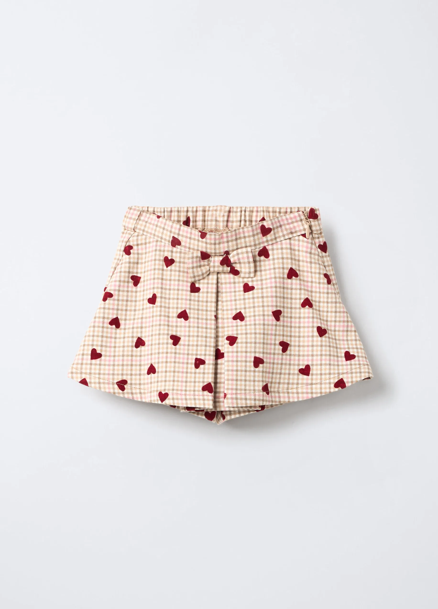 Gonna-pantalone in flanella misto viscosa bimba