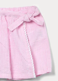 Gonna-pantalone in puro cotone seersucker bimba