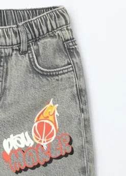 Jeans in misto cotone riciclato bambino