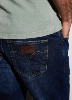 Jeans regular fit in denim di cotone uomo