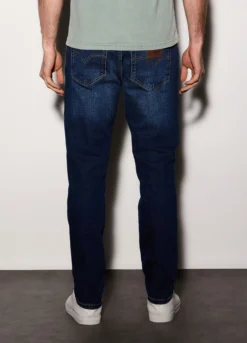 Jeans regular fit in denim di cotone uomo