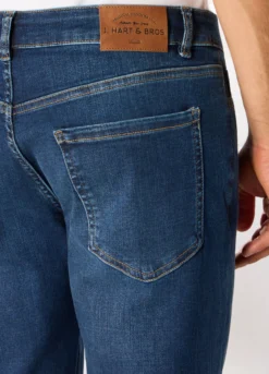 Jeans 5 tasche regular fit in denim stretch uomo