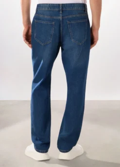 Jeans 5 tasche regular in cotone e lyocell uomo