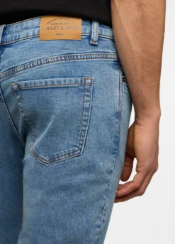Jeans 5 tasche skinny fit in denim uomo