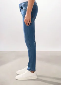 Jeans 5 tasche skinny in cotone stretch uomo