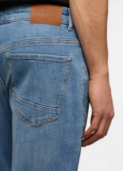 Jeans 5 tasche slim fit in denim stretch uomo