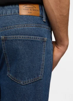 Jeans 5 tasche slim fit in denim uomo