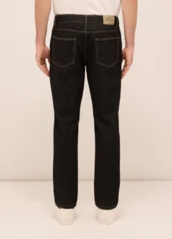 Jeans 5 tasche slim fit in denim di cotone uomo