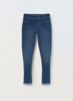 Jeggings in french terry denim ragazza