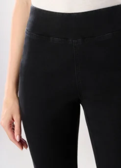 Jeggings flare fit in denim misto cotone donna