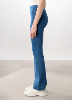 Jeggings flare fit in denim misto cotone donna