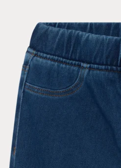 Jeggings flare fit in french terry denim bambina
