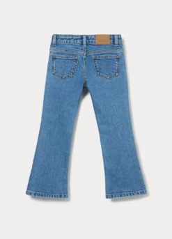 Jeggings in denim di cotone stretch bambina