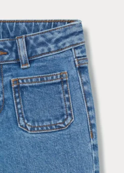 Jeggings in denim di cotone stretch bambina