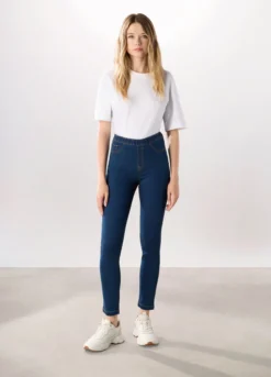 Jeggings in denim misto cotone donna