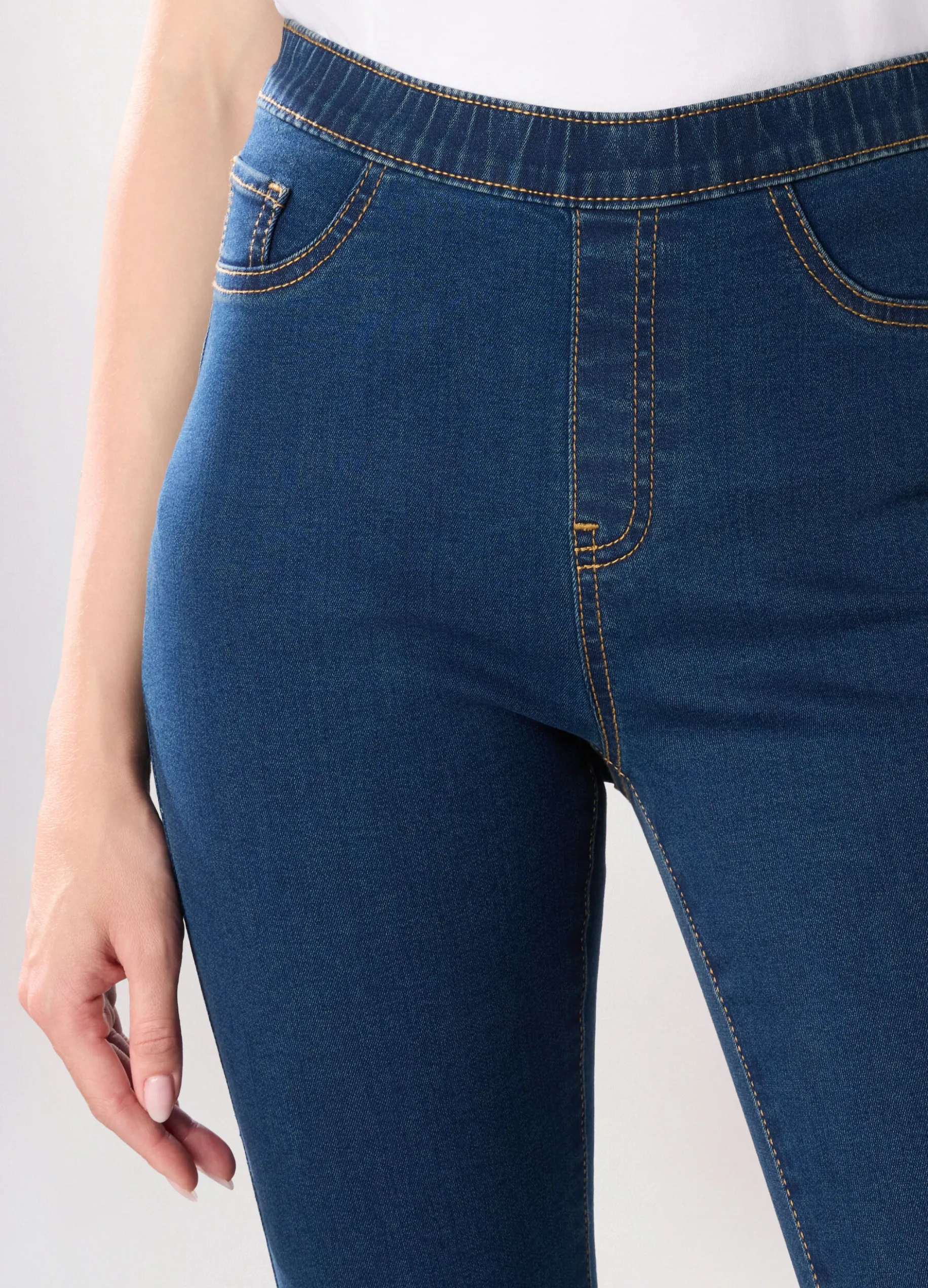 Jeggings in denim misto cotone donna