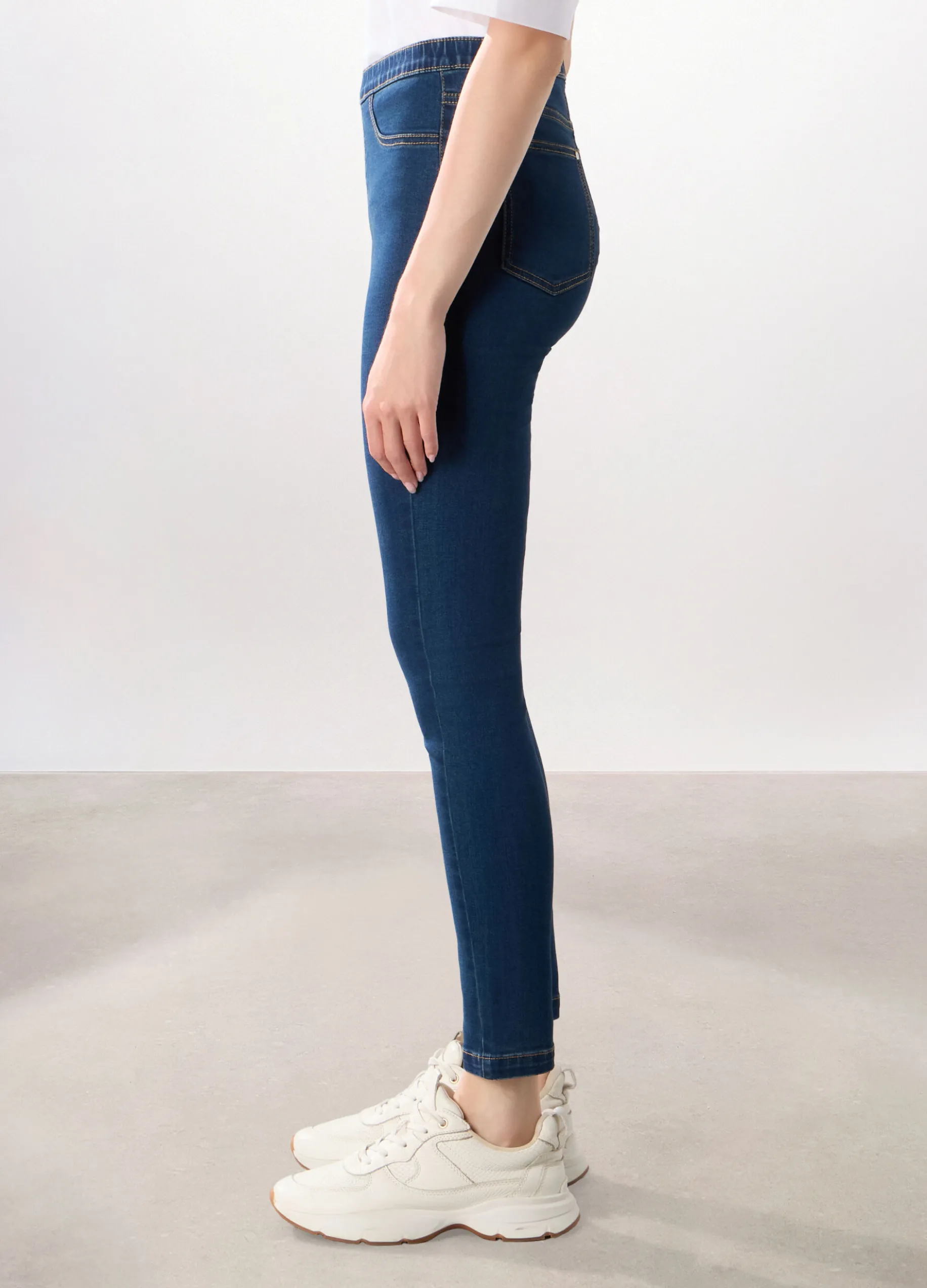 Jeggings in denim misto cotone donna